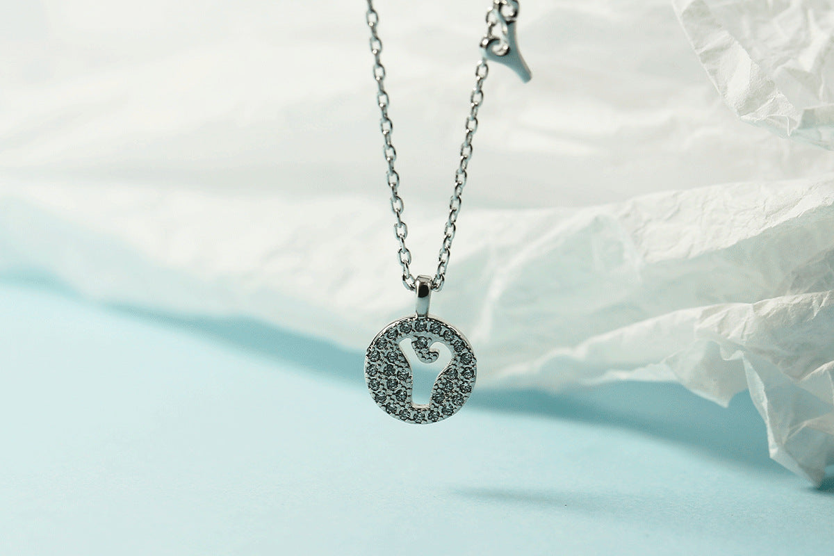 Women's Letter For Diamond Inlaid Clavicle Chain Trendy Necklaces