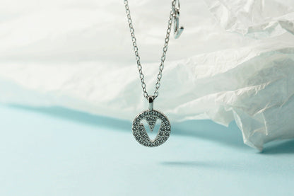 Women's Letter For Diamond Inlaid Clavicle Chain Trendy Necklaces