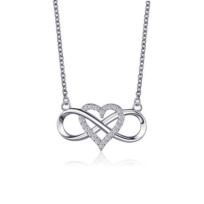 Cold Style Simple Heart-shaped Cross Clavicle Necklaces