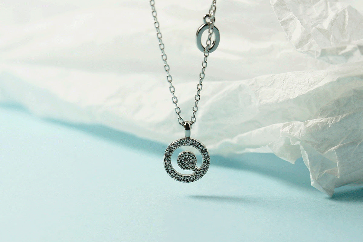 Women's Letter For Diamond Inlaid Clavicle Chain Trendy Necklaces