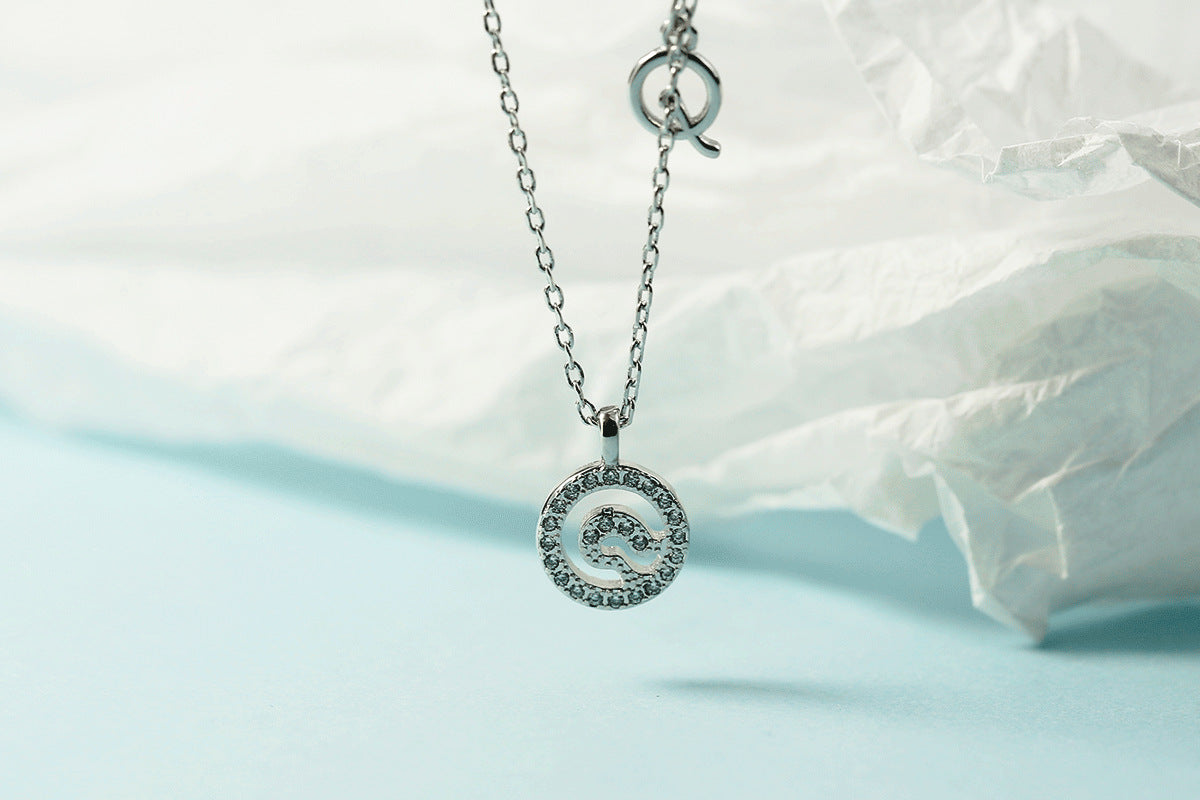 Women's Letter For Diamond Inlaid Clavicle Chain Trendy Necklaces