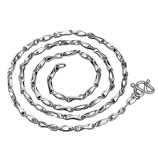 Women's & Men's & Ingot Chain Sier Couple And Domineering Necklaces