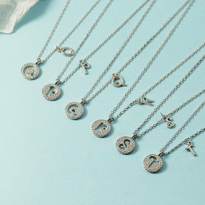 Women's Letter For Diamond Inlaid Clavicle Chain Trendy Necklaces