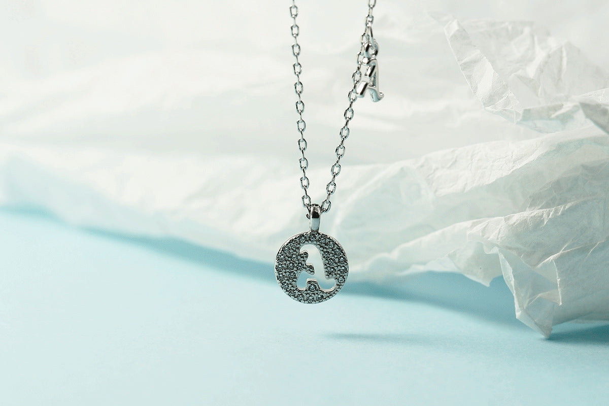 Women's Letter For Diamond Inlaid Clavicle Chain Trendy Necklaces