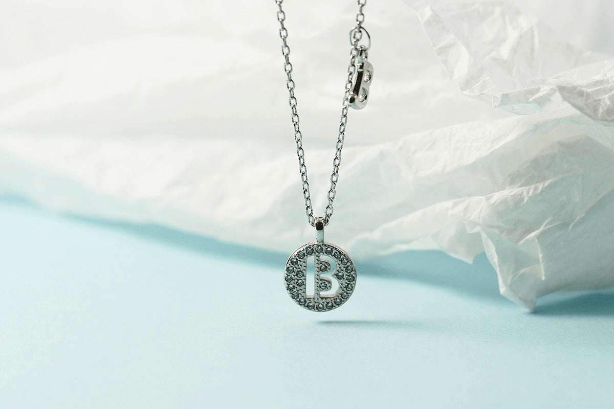Women's Letter For Diamond Inlaid Clavicle Chain Trendy Necklaces