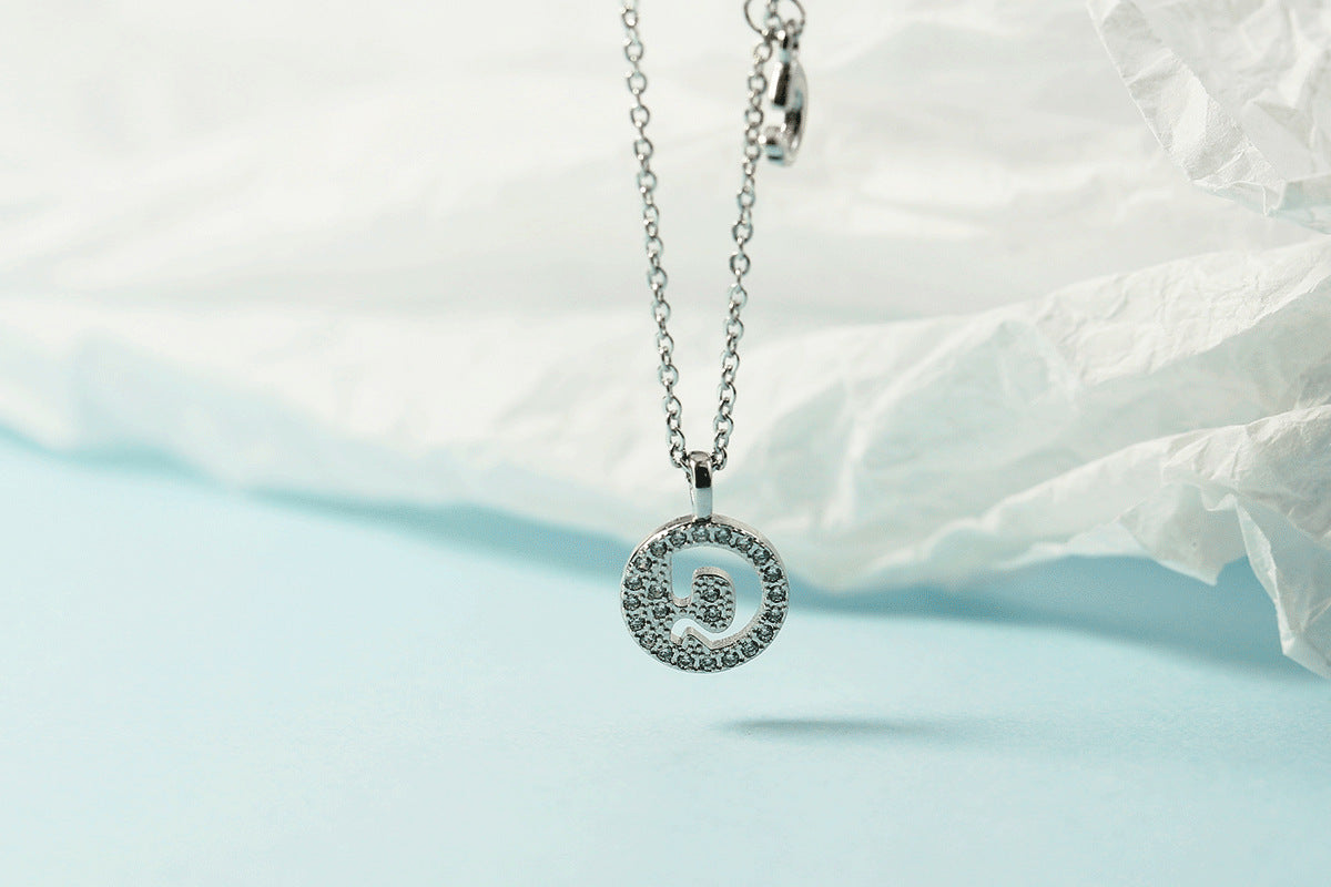 Women's Letter For Diamond Inlaid Clavicle Chain Trendy Necklaces