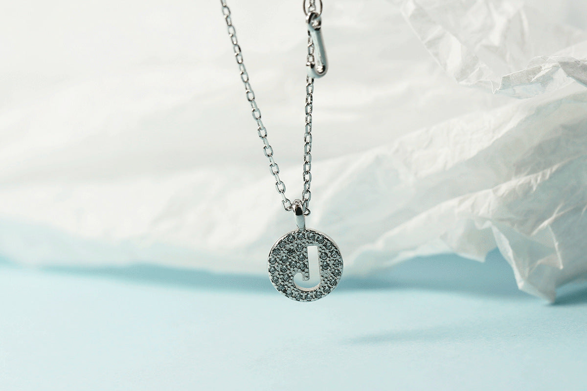 Women's Letter For Diamond Inlaid Clavicle Chain Trendy Necklaces