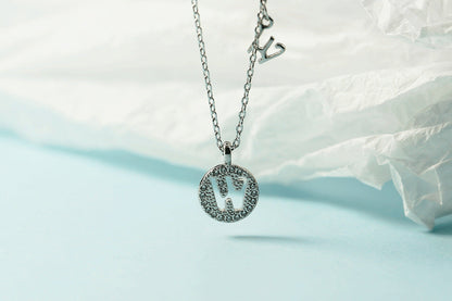 Women's Letter For Diamond Inlaid Clavicle Chain Trendy Necklaces