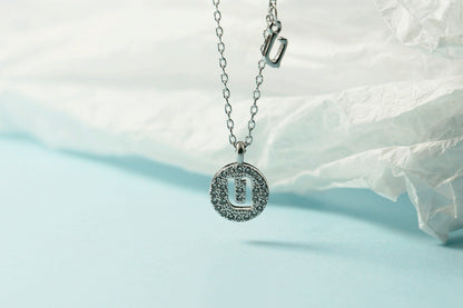 Women's Letter For Diamond Inlaid Clavicle Chain Trendy Necklaces