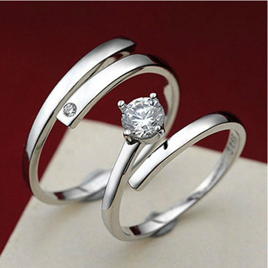 Women's & Men's & Open Couple Sier-plated And Mouth Rings