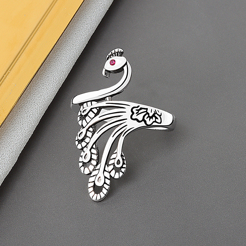 Female Wool Crochet With Thread Artifact Rings