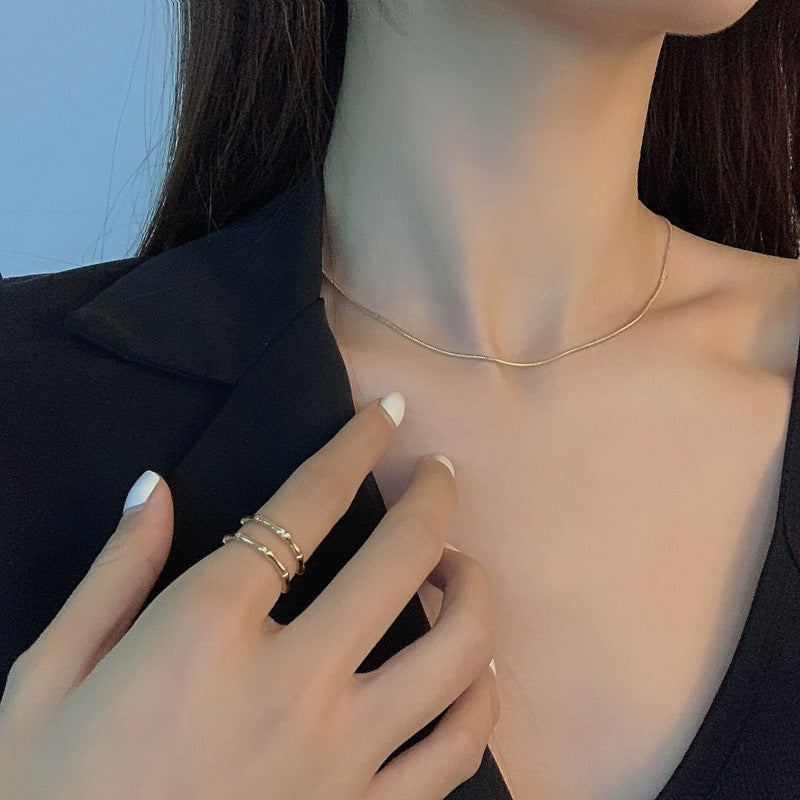 Simple Glossy Snake Chain Trendy Style Necklaces