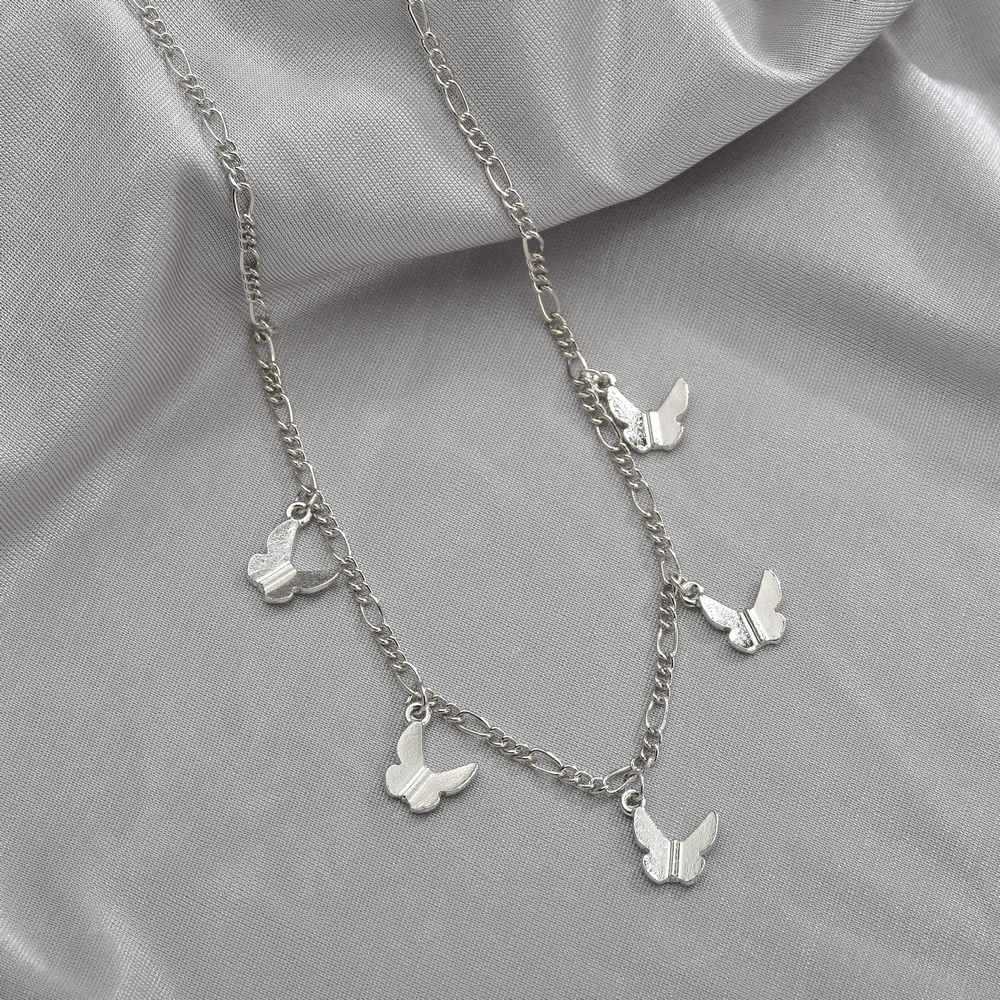 Women's Alloy Butterfly Pendant Retro Simple Clavicle Chain Necklaces
