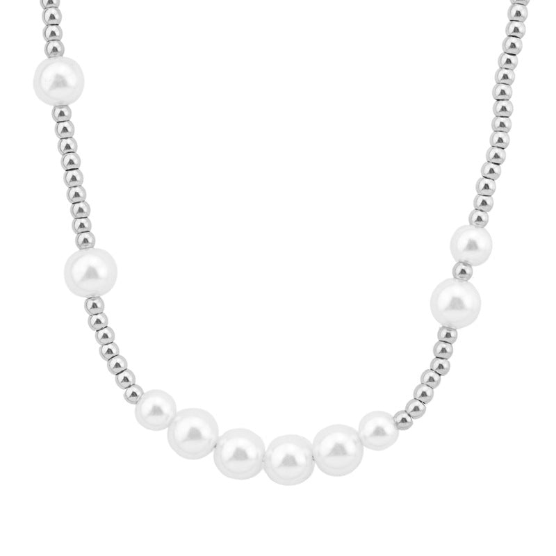 Women's & Men's & Stainless Steel Ball Clavicle Chain Unisex Style Necklaces