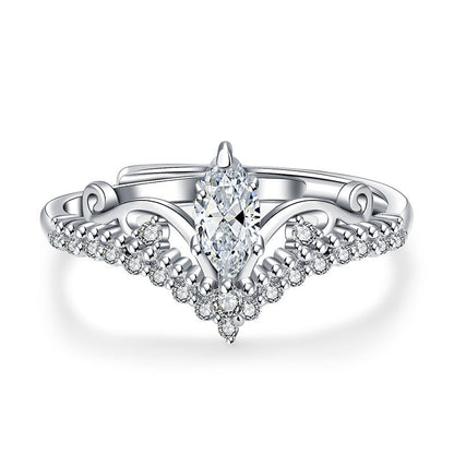 Fashion Temperamental Cold Style Crown Female Rings