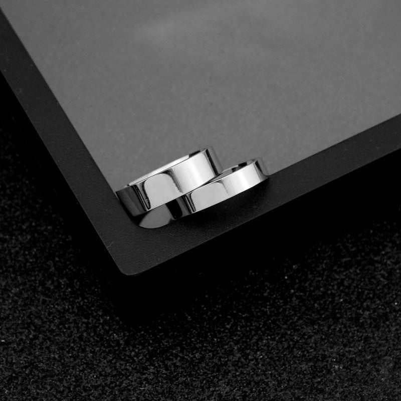 Women's & Men's & Stainless Steel Glossy Classic And Couple Rings