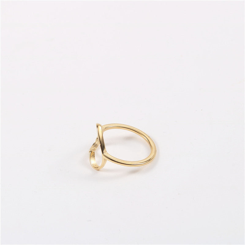 Gold-plated Hollow Heart Love Index Finger Rings