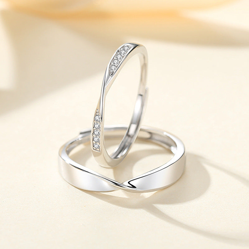 Women's & Men's & Pair Of Commemorative Sterling Sier Rings