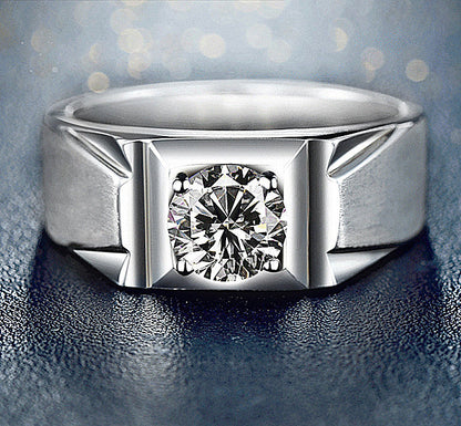 Trend Simulation Diamond Wedding Tie Fixed Rings