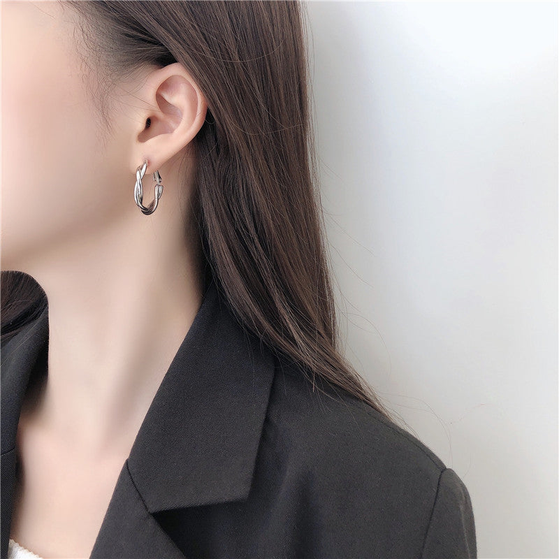 Women's Needle Retro High Sense Twist Trendy Earrings