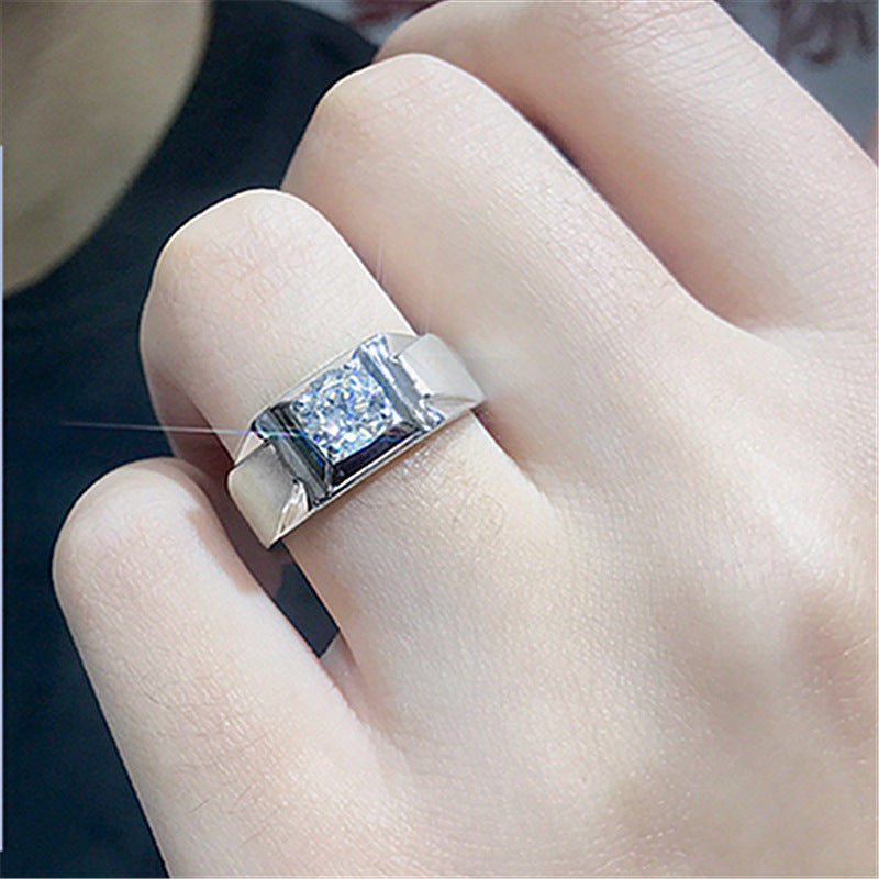 Trend Simulation Diamond Wedding Tie Fixed Rings