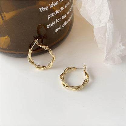 Women's Needle Retro High Sense Twist Trendy Earrings