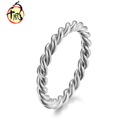 Titanium Steel Literary Trendy Man Neutral Rings