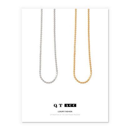 Women's Color Retention Brass Electroplated Real Simple Necklaces