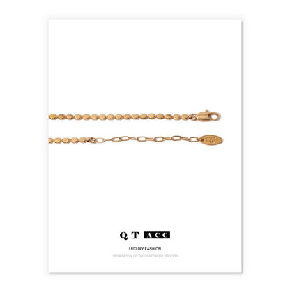 Women's Color Retention Brass Electroplated Real Simple Necklaces