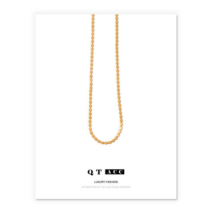 Women's Color Retention Brass Electroplated Real Simple Necklaces