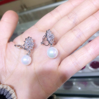 Women's Zircon Ear Clip Pearl Fashion Korean Earrings