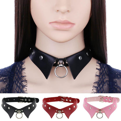 Personality Punk Gothic Leather Collar Style Necklaces