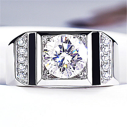Opening Business Domineering Imitation Moissanite Rhinestone Rings