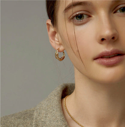 Simple And Cool Metallic Fashion Personality Earrings