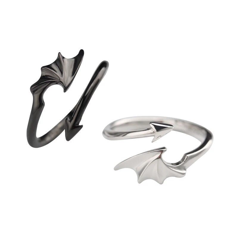 Women's & Men's Wing Couple And One Pair Cold Style Personality Trendy Rings