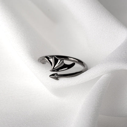 Women's & Men's Wing Couple And One Pair Cold Style Personality Trendy Rings