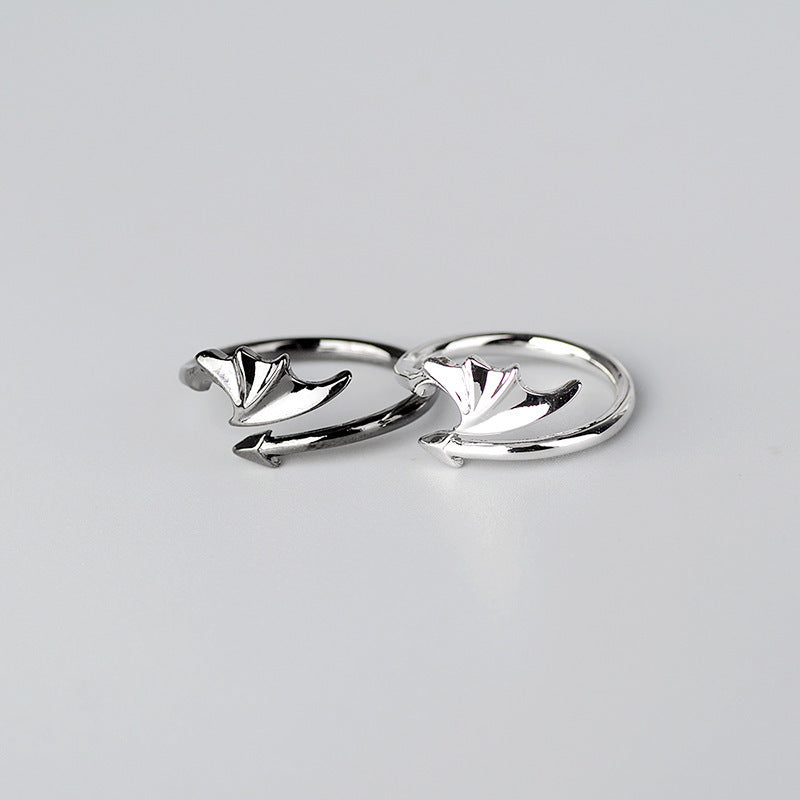 Women's & Men's Wing Couple And One Pair Cold Style Personality Trendy Rings