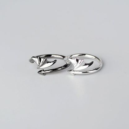 Women's & Men's Wing Couple And One Pair Cold Style Personality Trendy Rings