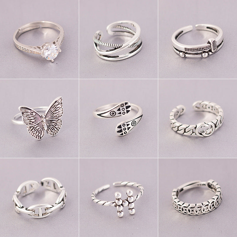 Women's & Men's Collection Marcasite Retro And Fashion Personalized Rings