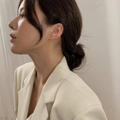 Needle Before Sleep Simple Female Petite Earrings