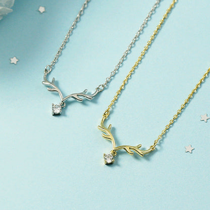 Deer Korean Style Trendy One With You Gold Plated Necklaces