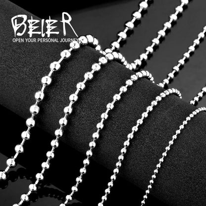 Women's & Men's & Steel Ball Bead Chain Fashionmonger Necklaces