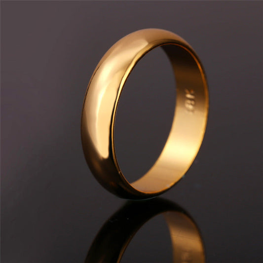 Women's Fashion Simple Rose Gold Plated Glossy Rings