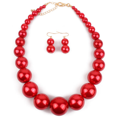 Exaggerated Simple Imitation Pearl Short Clavicle Necklaces