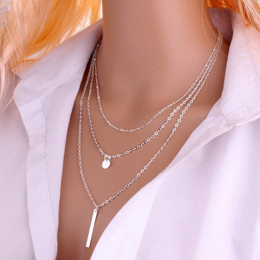 Ornament Copper Bead Chain Fashion Style Geometric Necklaces