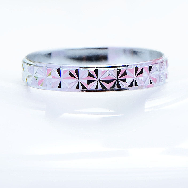 Starry Sky Imitation Platinum Color Retaining Rings