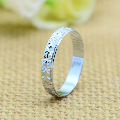 Starry Sky Imitation Platinum Color Retaining Rings