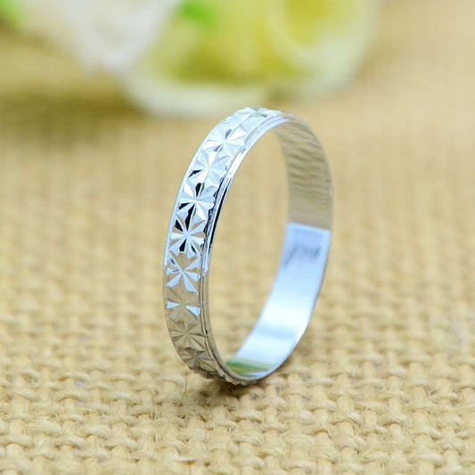 Starry Sky Imitation Platinum Color Retaining Rings