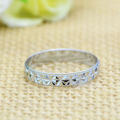 Starry Sky Imitation Platinum Color Retaining Rings