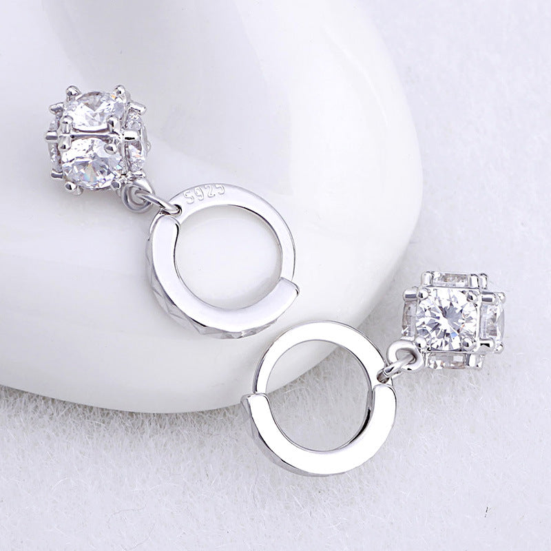 Women's Female Cube Love Window Sugar Cute Earrings